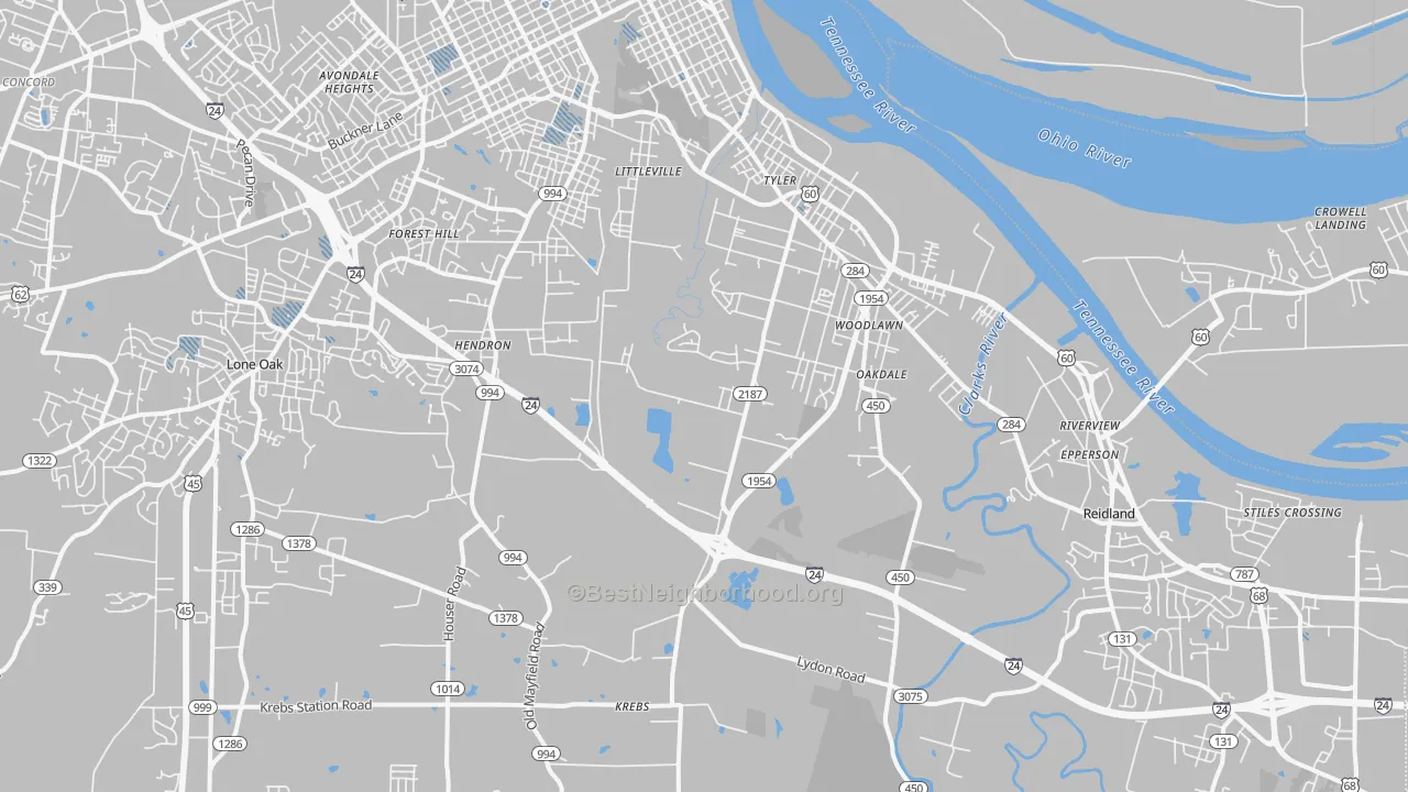 Transit Grade map of 42003, KY