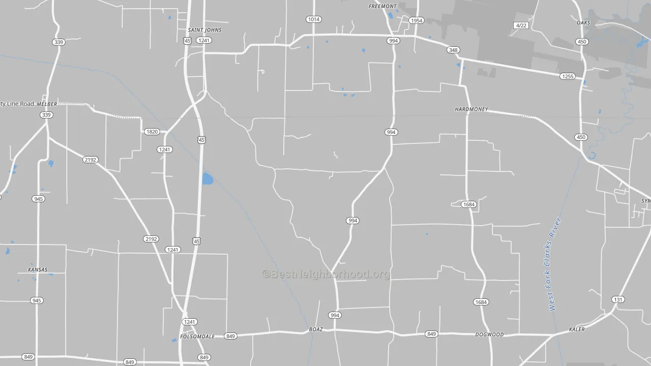 Transit Grade map of 42027, KY