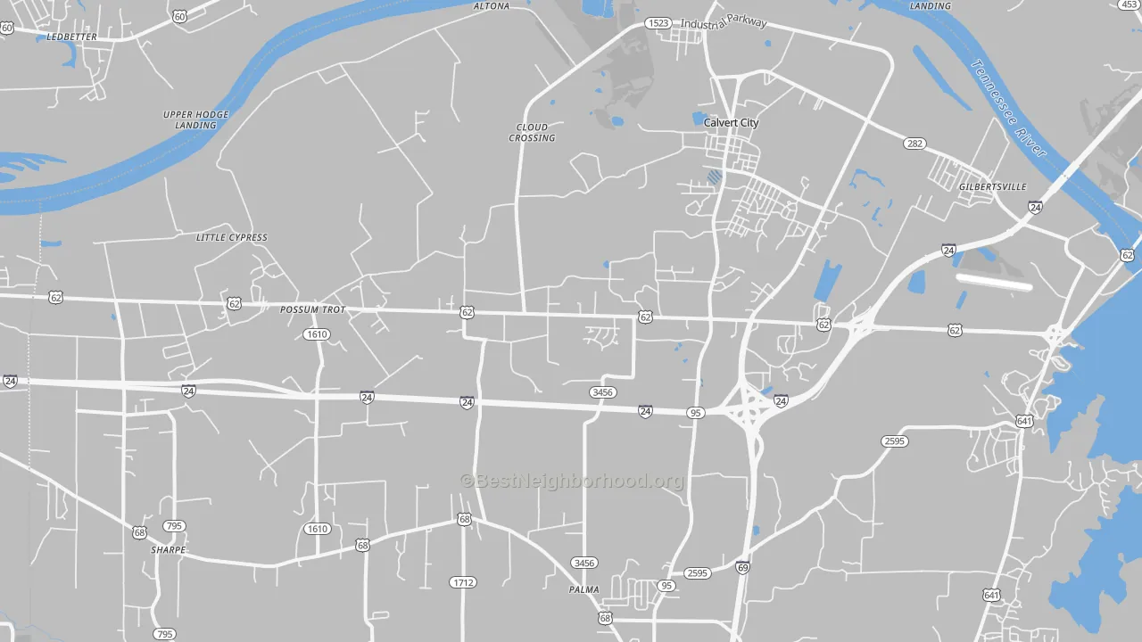 Transit Grade map of 42029, KY
