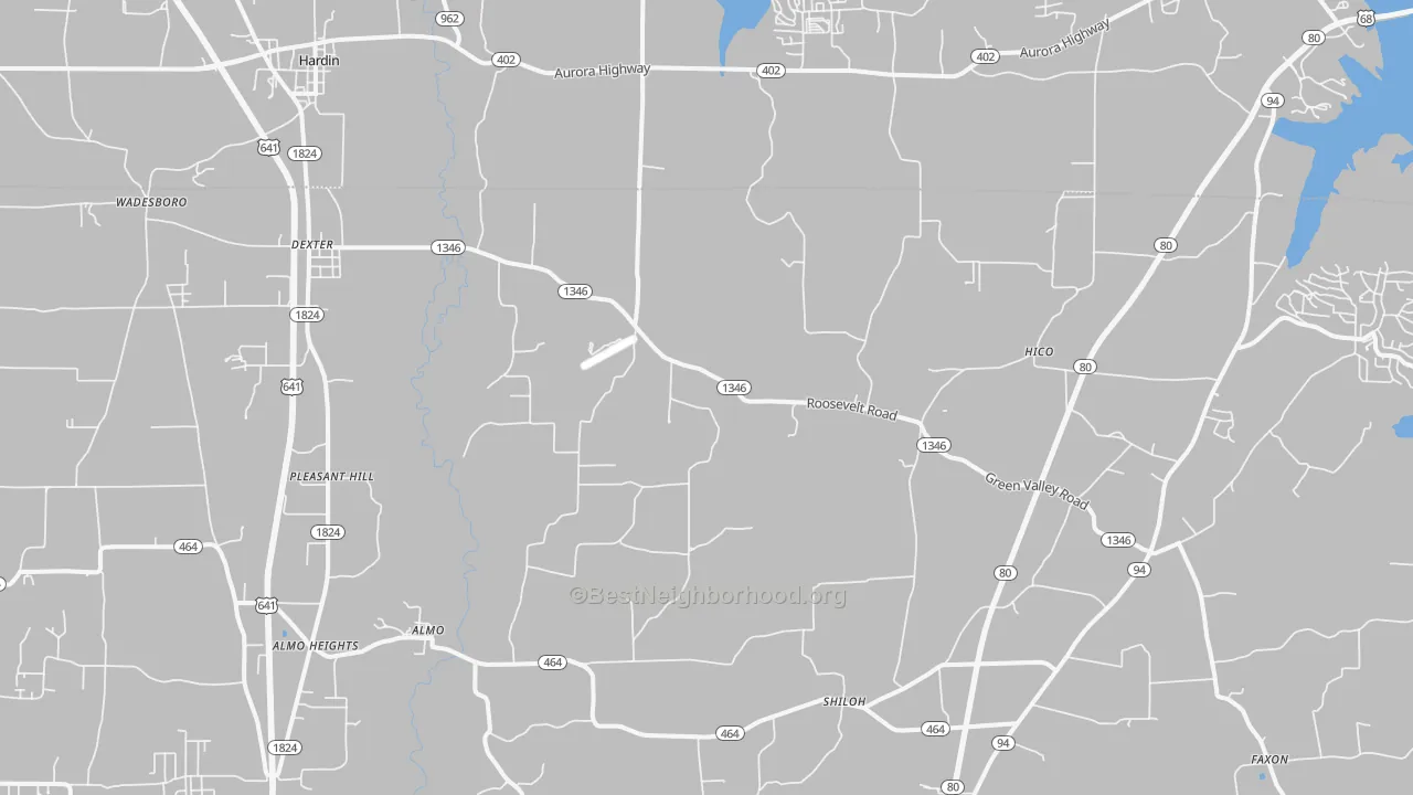 Transit Grade map of 42036, KY