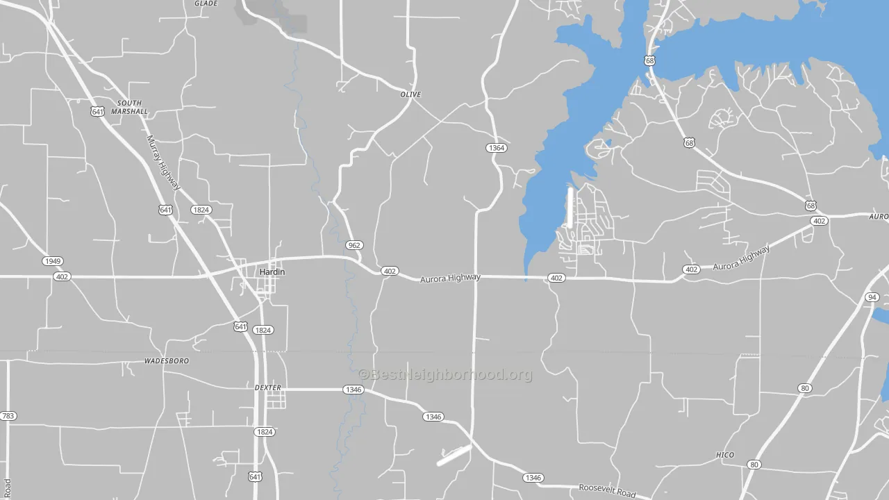 Transit Grade map of 42048, KY