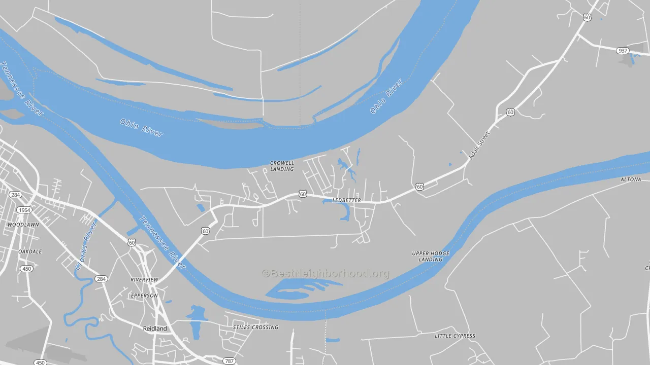 Transit Grade map of 42058, KY