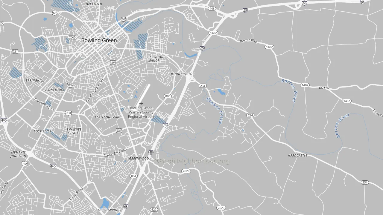 Transit Grade map of 42103, KY