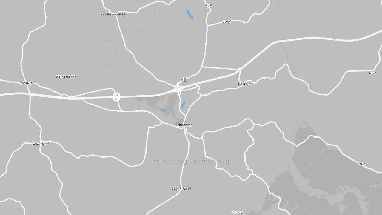 Transit Grade map of 42129, KY