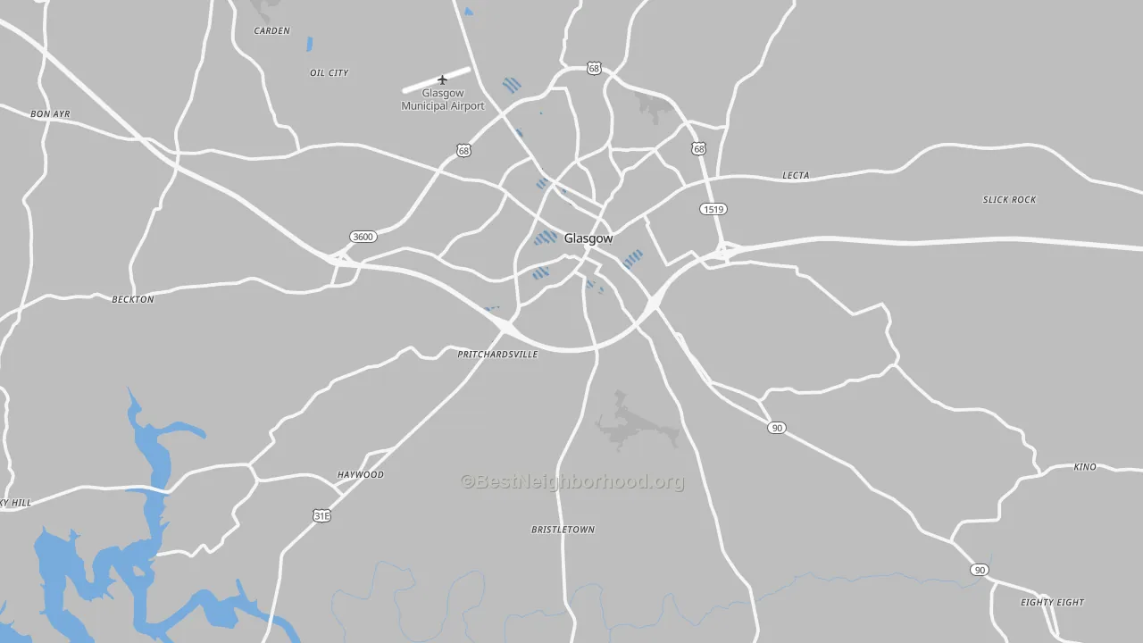 Transit Grade map of 42141, KY