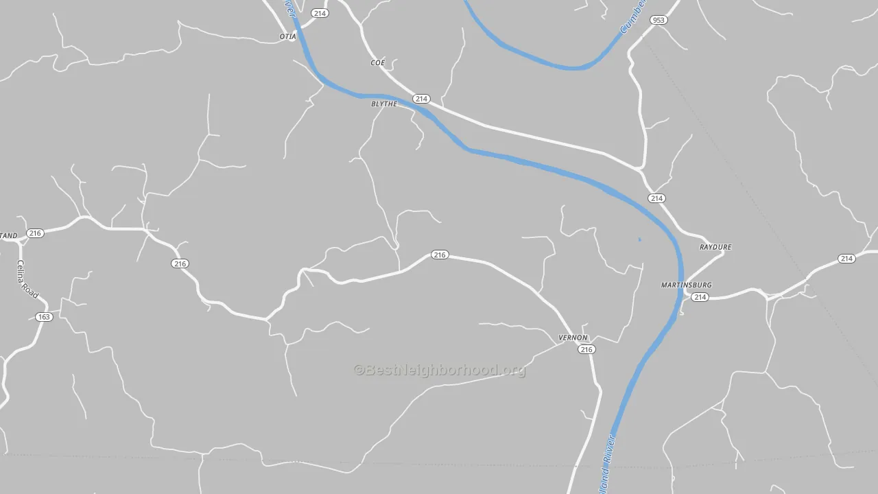 Transit Grade map of 42151, KY