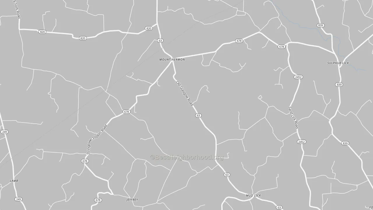Transit Grade map of 42157, KY