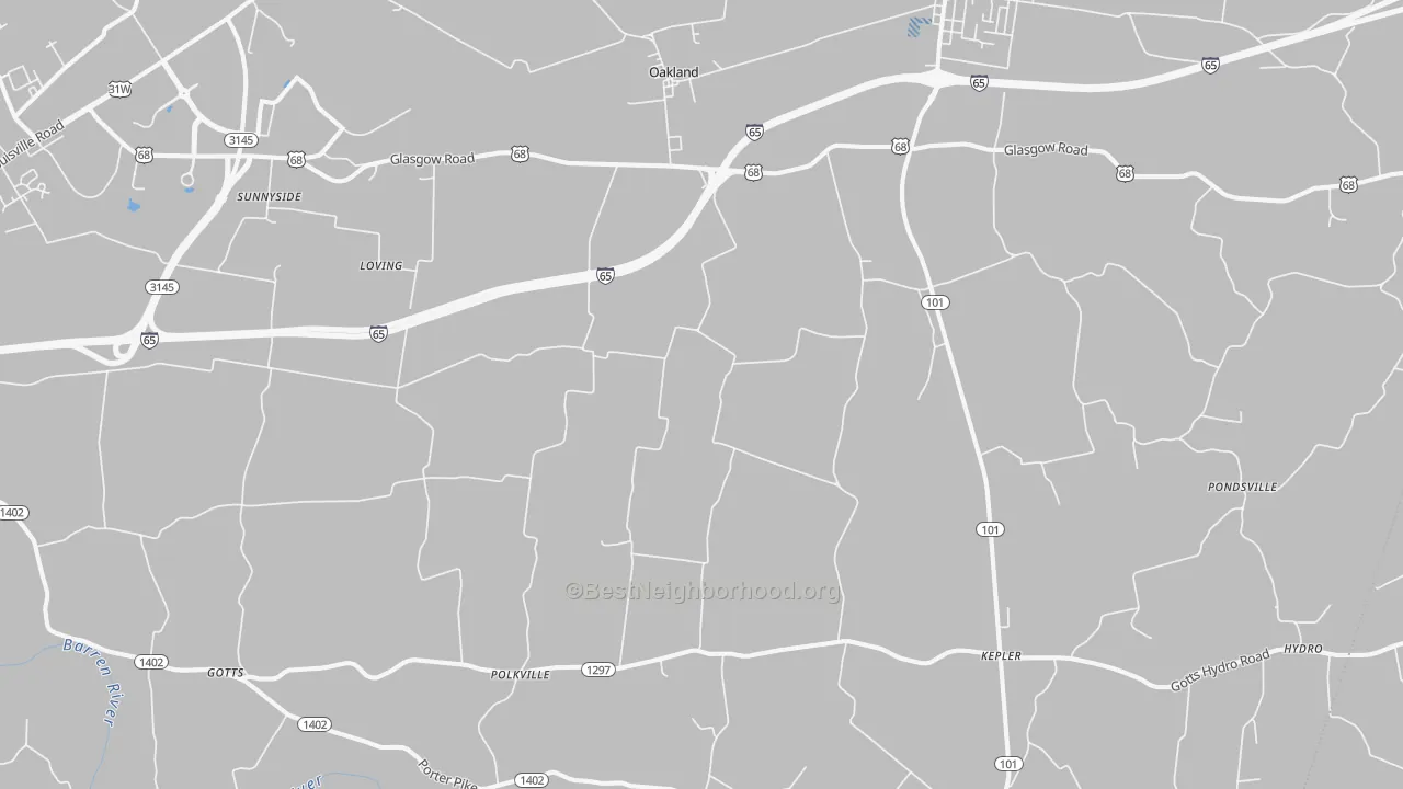 Transit Grade map of 42159, KY