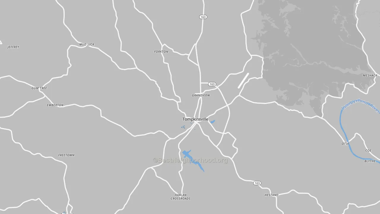 Transit Grade map of 42167, KY