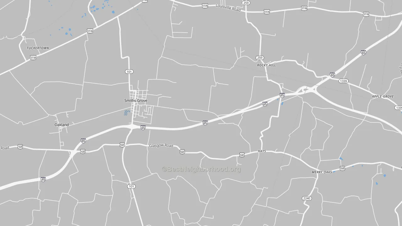 Transit Grade map of 42171, KY