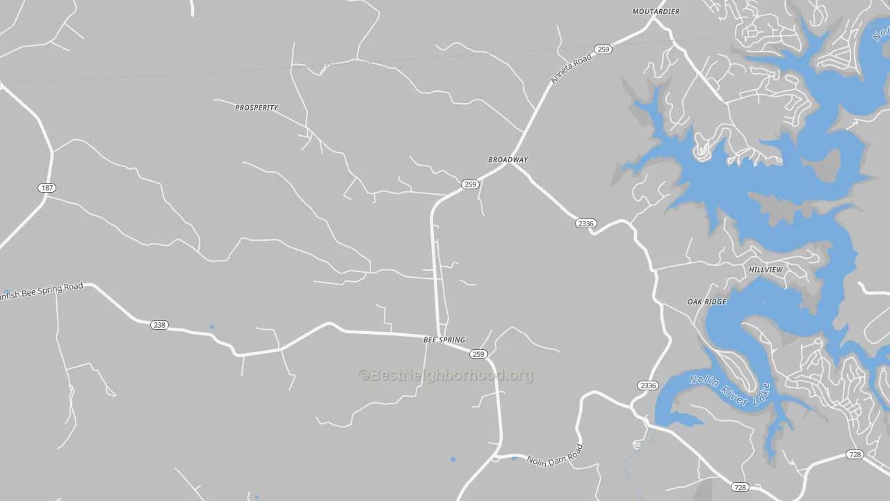 Transit Grade map of 42207, KY