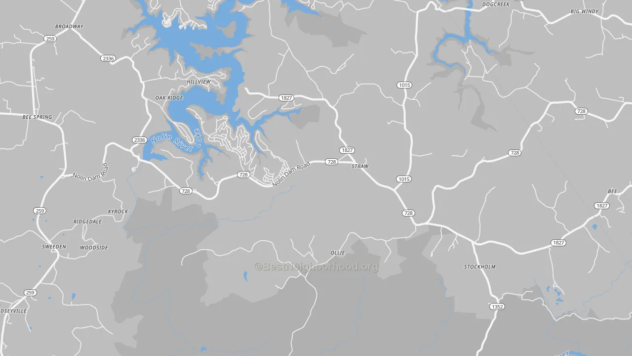 Transit Grade map of 42259, KY