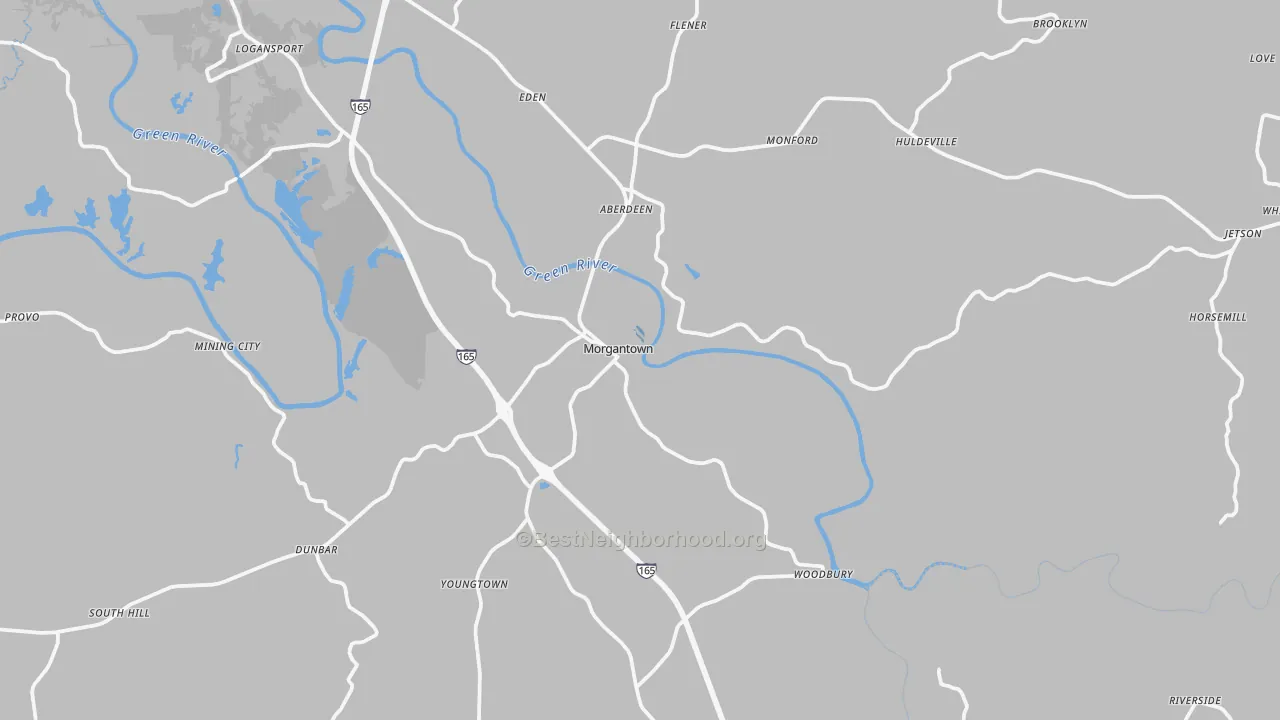 Transit Grade map of 42261, KY