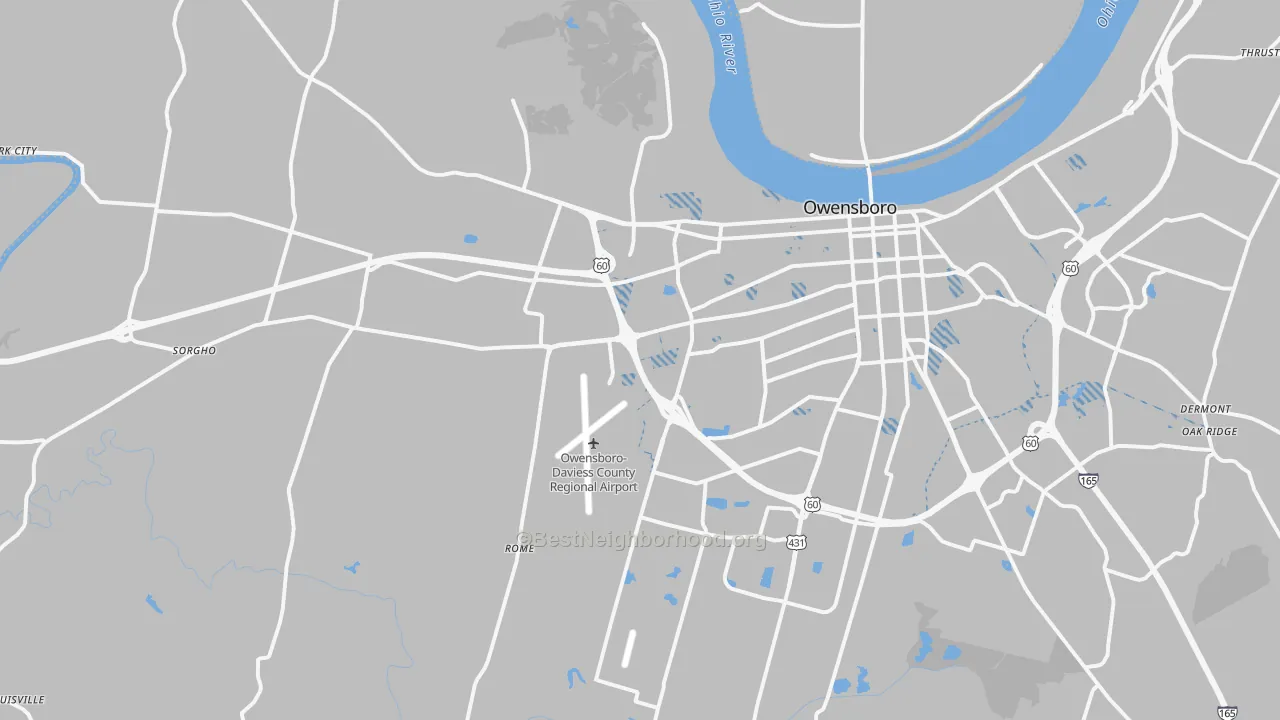 Transit Grade map of 42301, KY