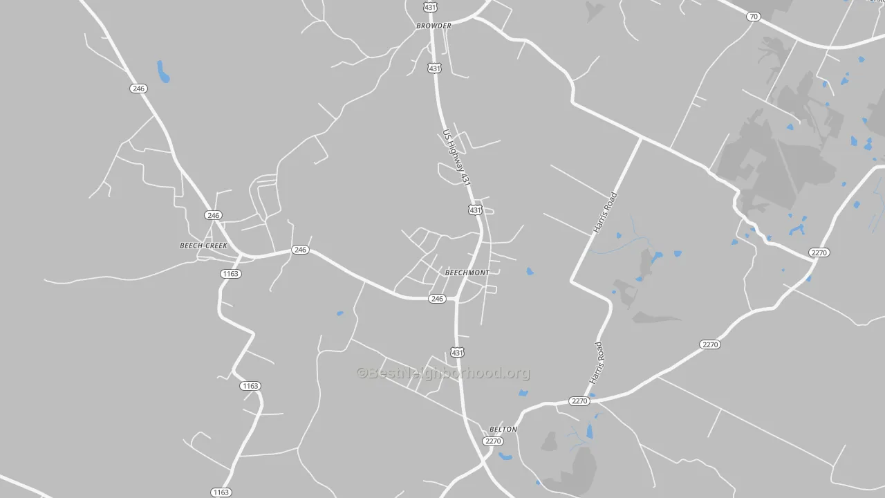 Transit Grade map of 42323, KY