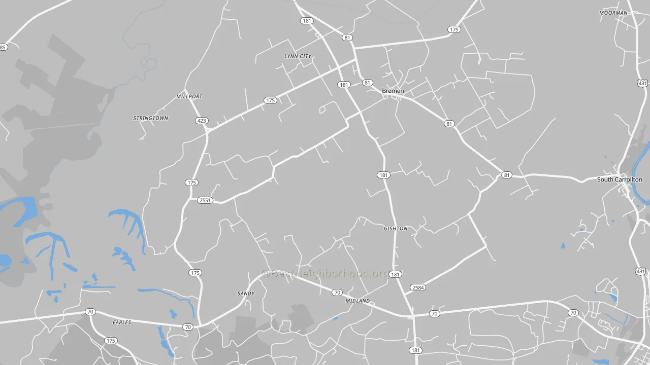 Transit Grade map of 42325, KY