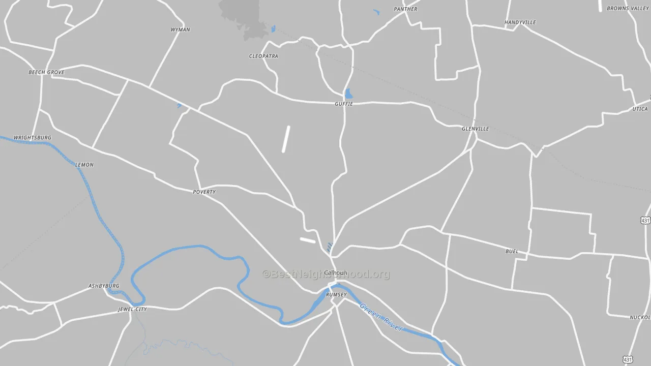 Transit Grade map of 42327, KY