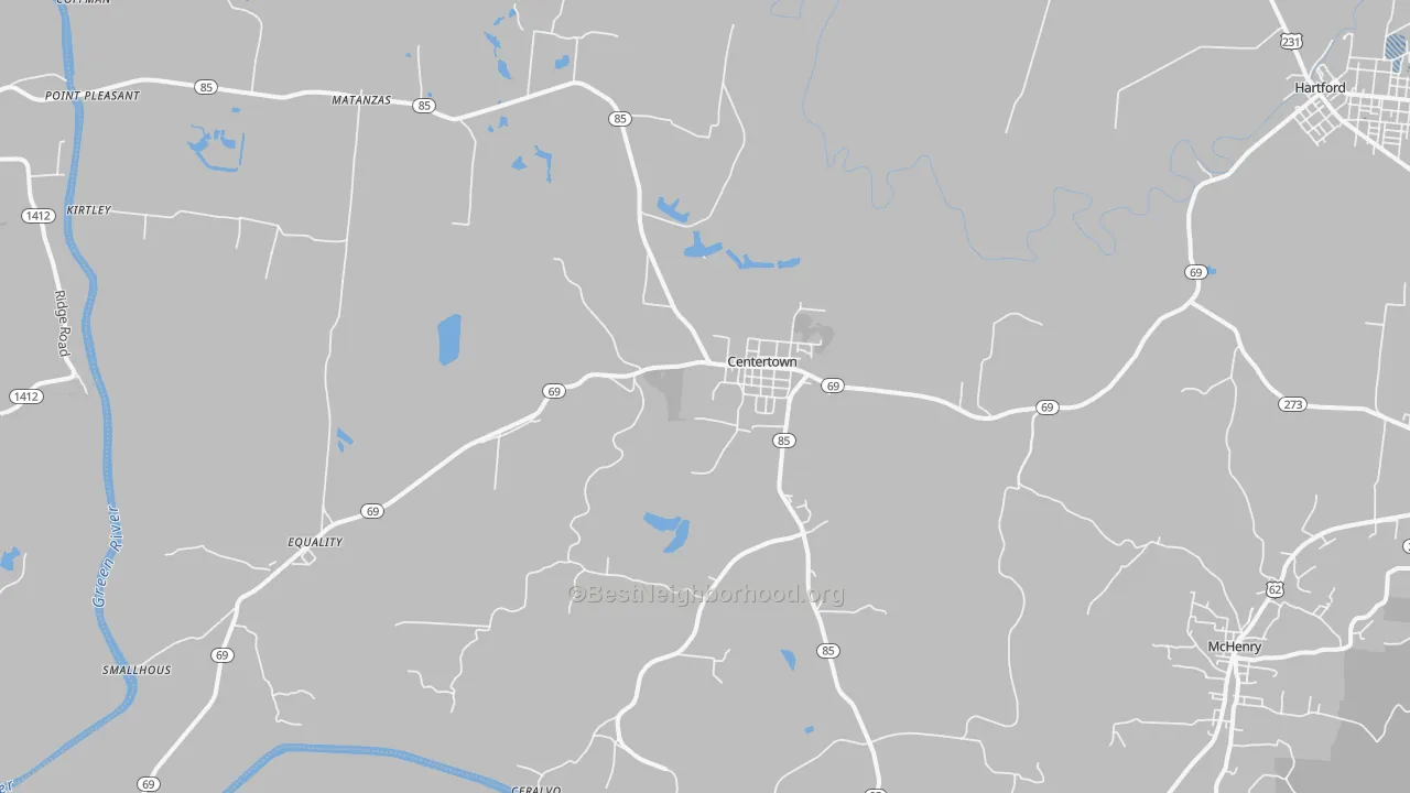Transit Grade map of 42328, KY