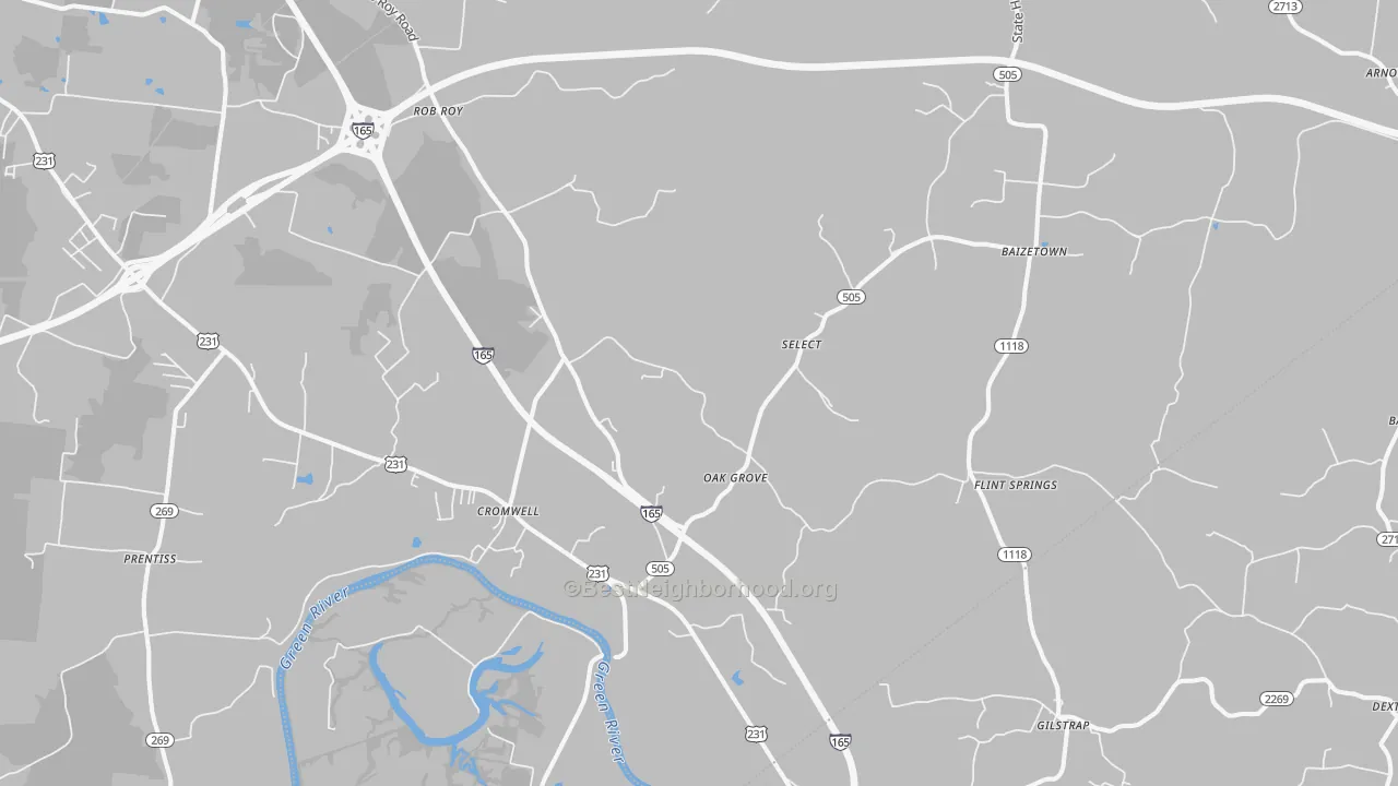Transit Grade map of 42333, KY