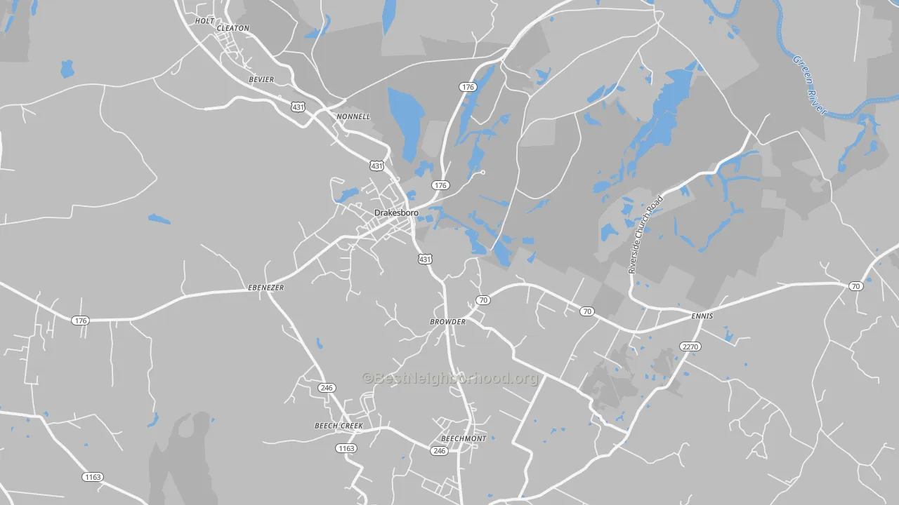 Transit Grade map of 42337, KY