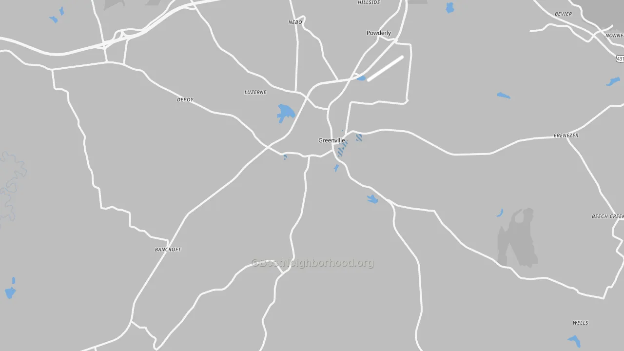Transit Grade map of 42345, KY