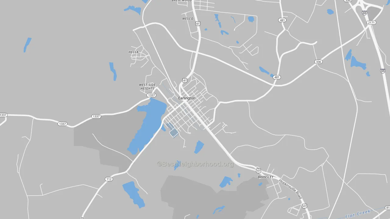 Transit Grade map of 42410, KY