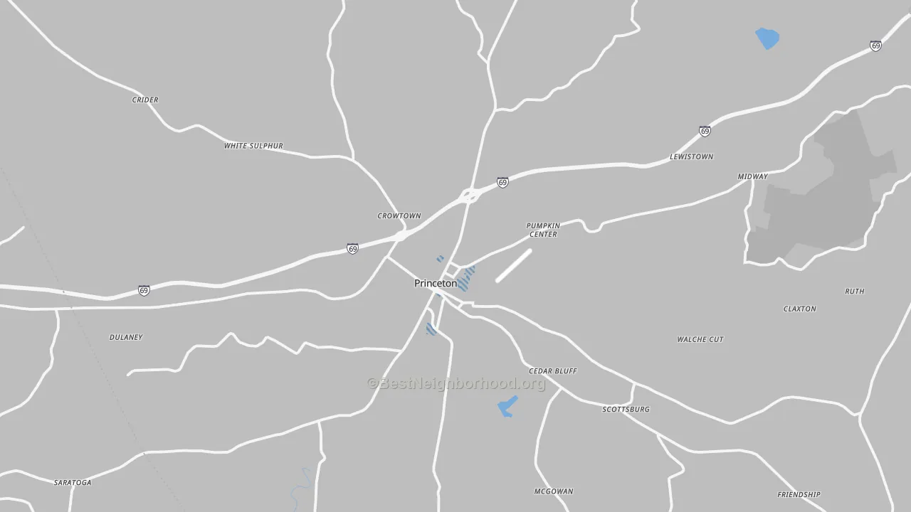 Transit Grade map of 42445, KY
