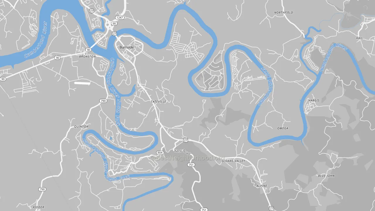 Transit Grade map of 42519, KY