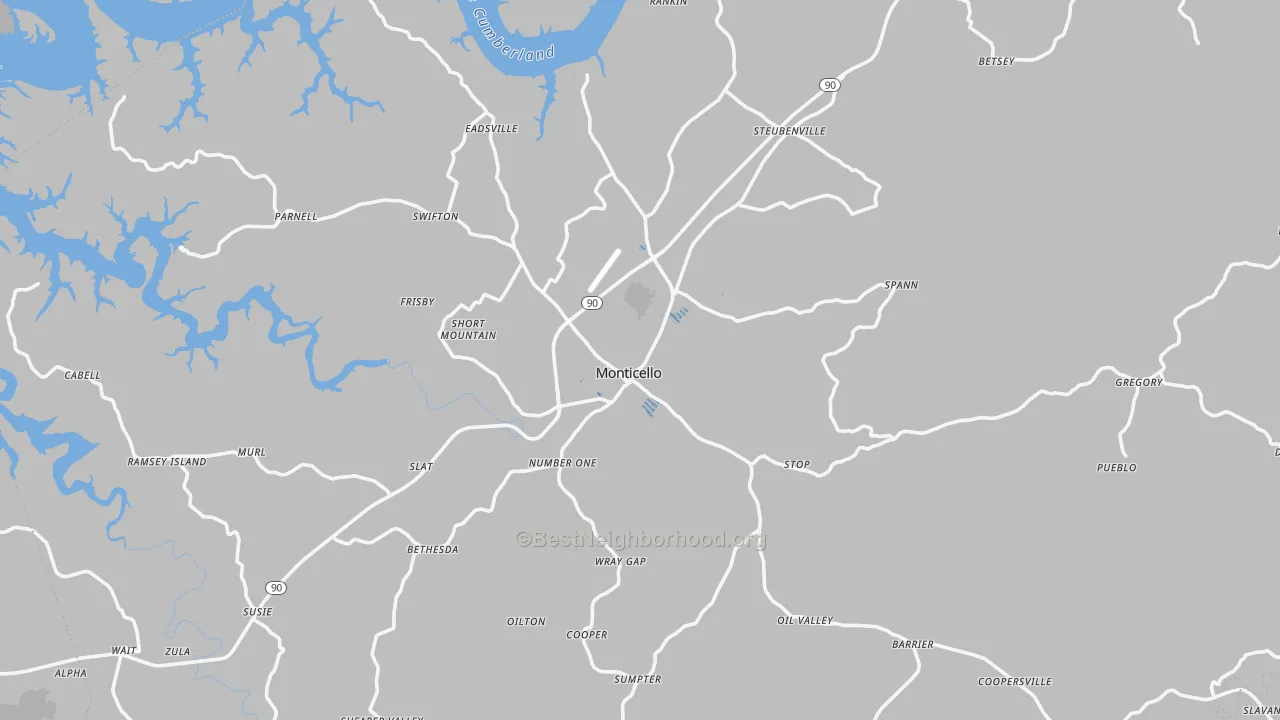 Transit Grade map of 42633, KY