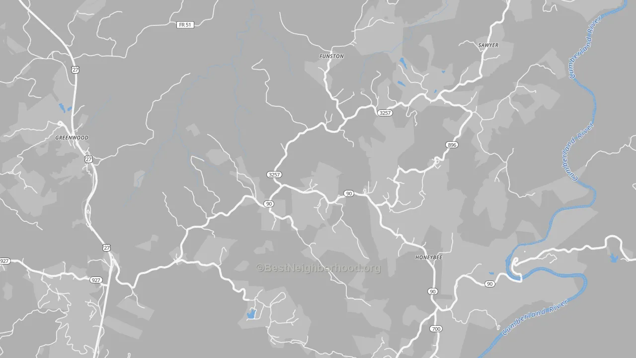 Transit Grade map of 42634, KY