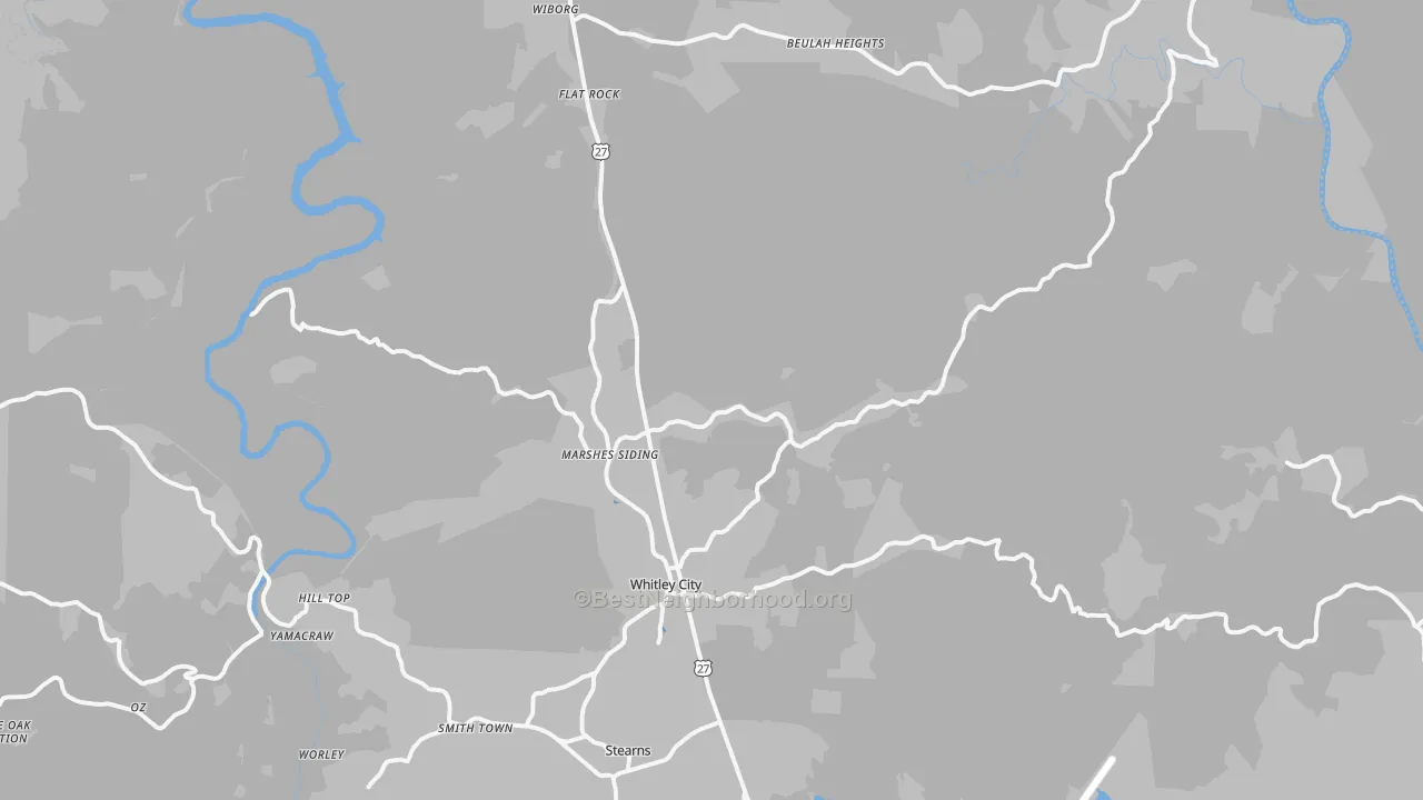 Transit Grade map of 42653, KY