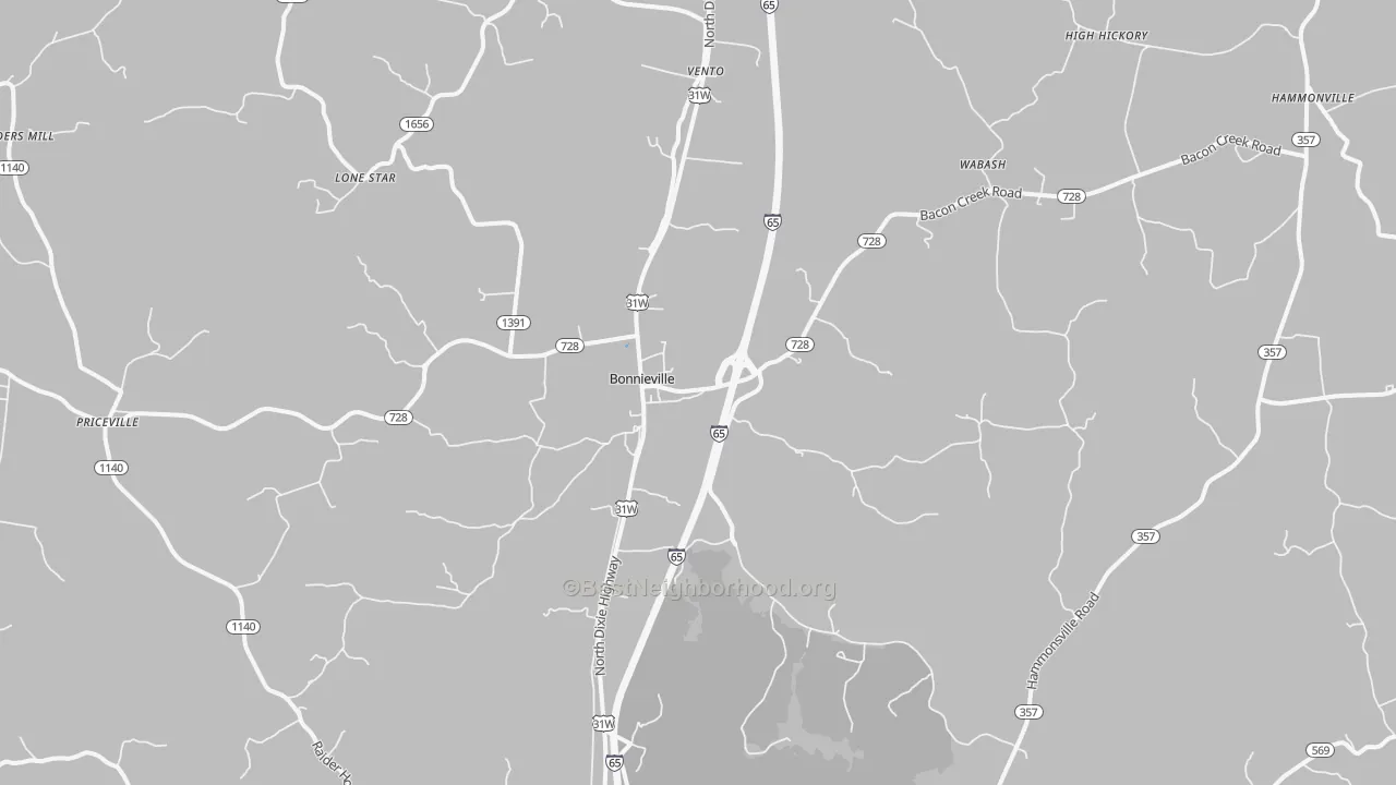 Transit Grade map of 42713, KY