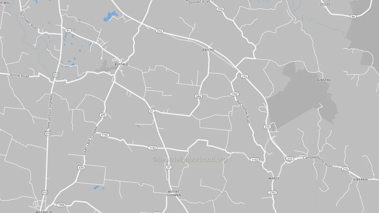 Transit Grade map of 42716, KY
