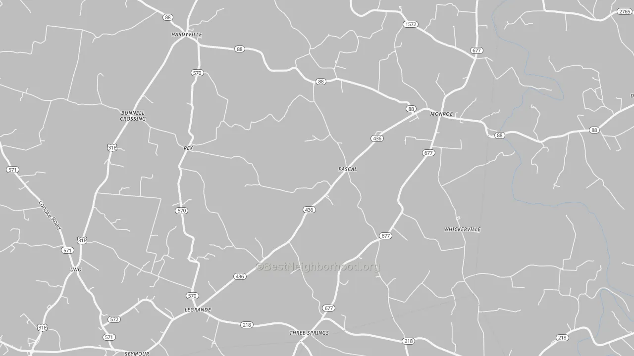 Transit Grade map of 42746, KY
