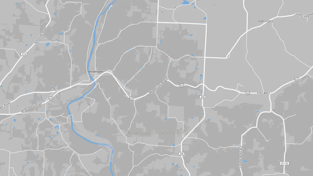 Transit Grade map of 43006, OH