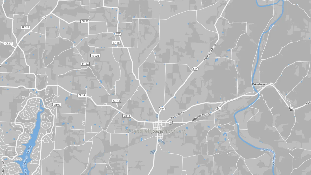 Transit Grade map of 43014, OH