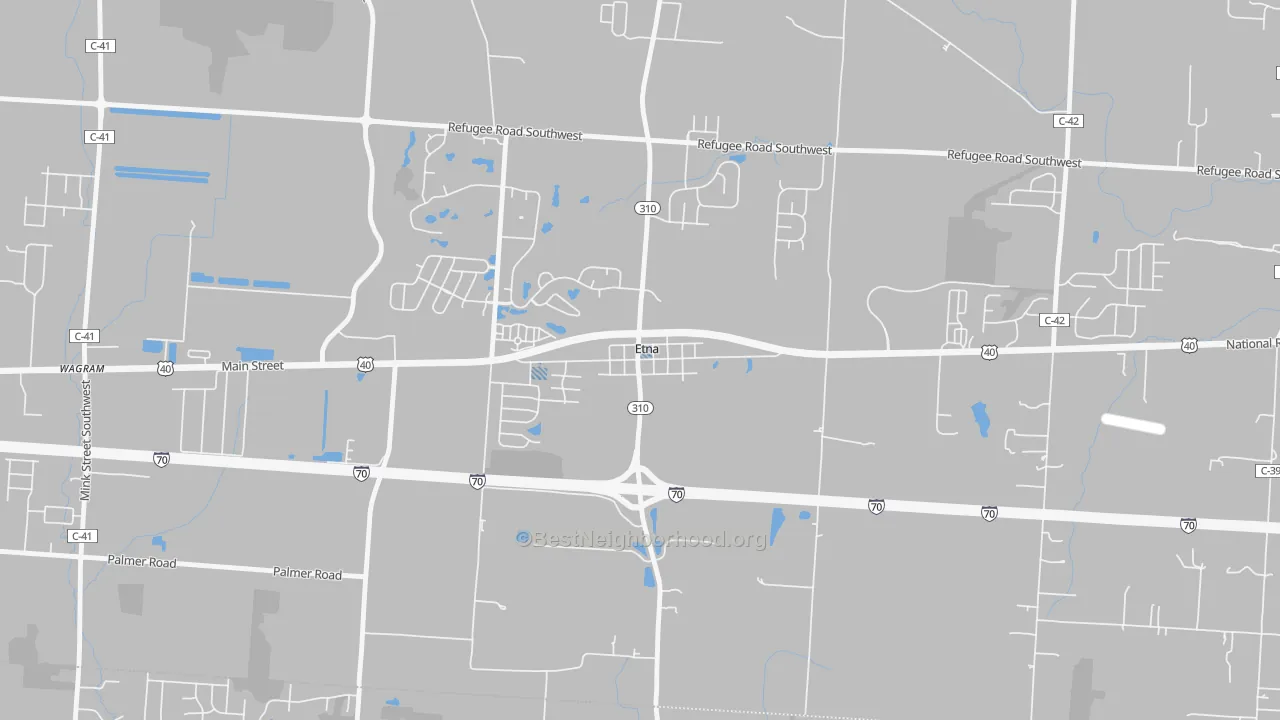 Transit Grade map of 43018, OH