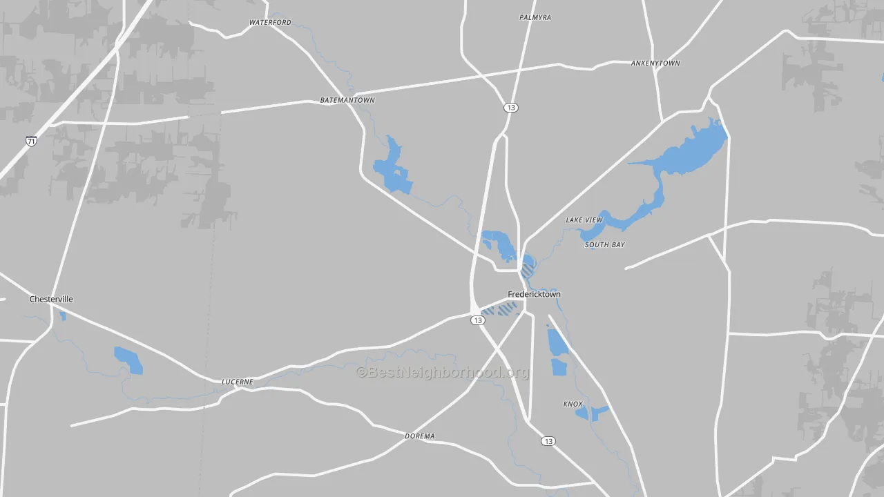 Transit Grade map of 43019, OH