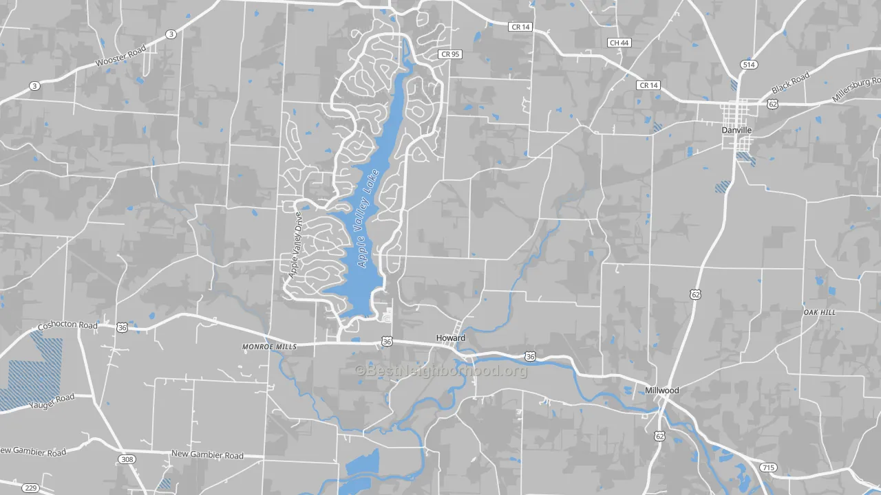 Transit Grade map of 43028, OH