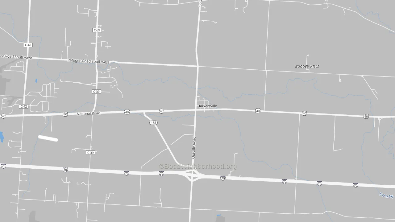 Transit Grade map of 43033, OH