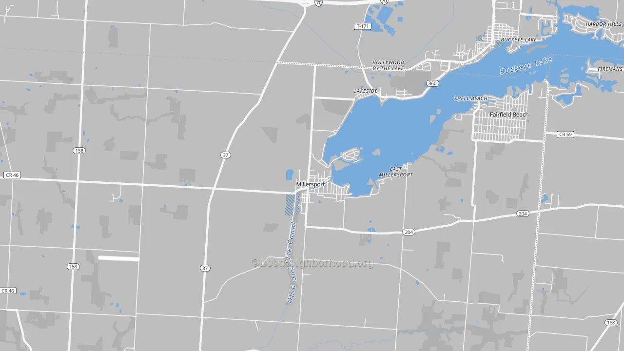 Transit Grade map of 43046, OH