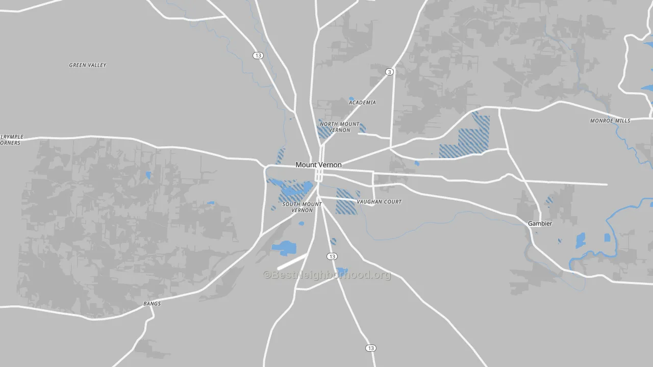 Transit Grade map of 43050, OH