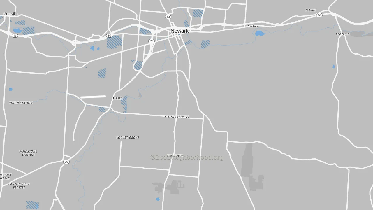 Transit Grade map of 43056, OH