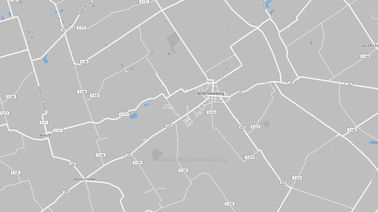 Transit Grade map of 43060, OH