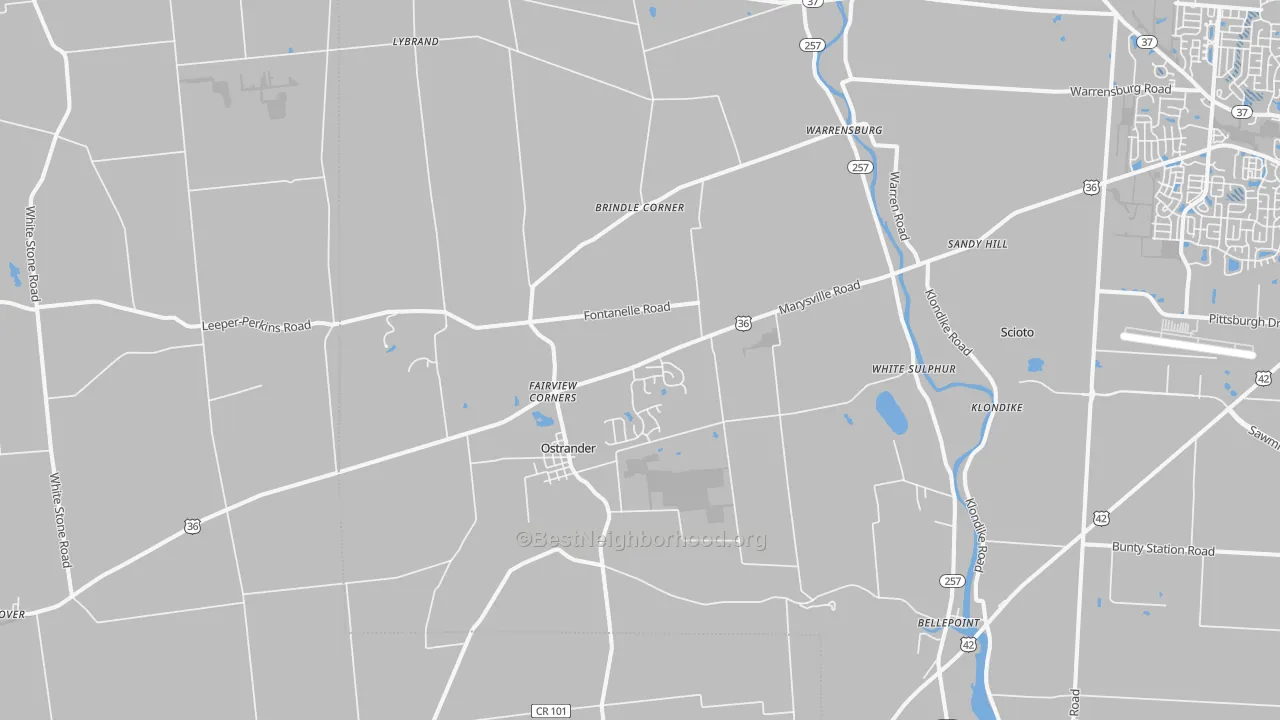 Transit Grade map of 43061, OH