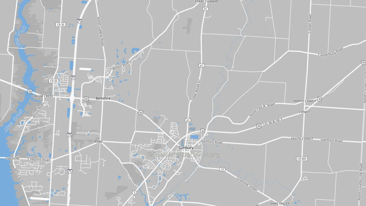 Transit Grade map of 43074, OH