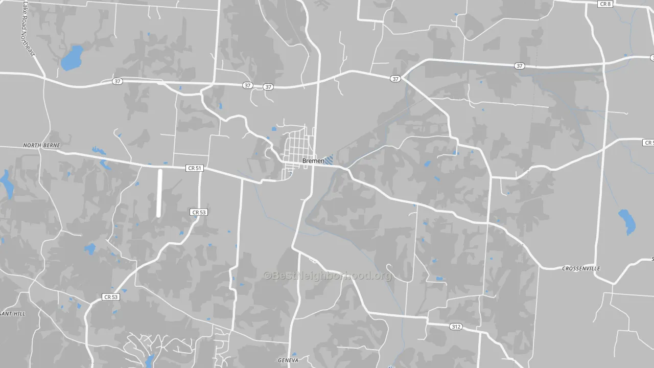 Transit Grade map of 43107, OH