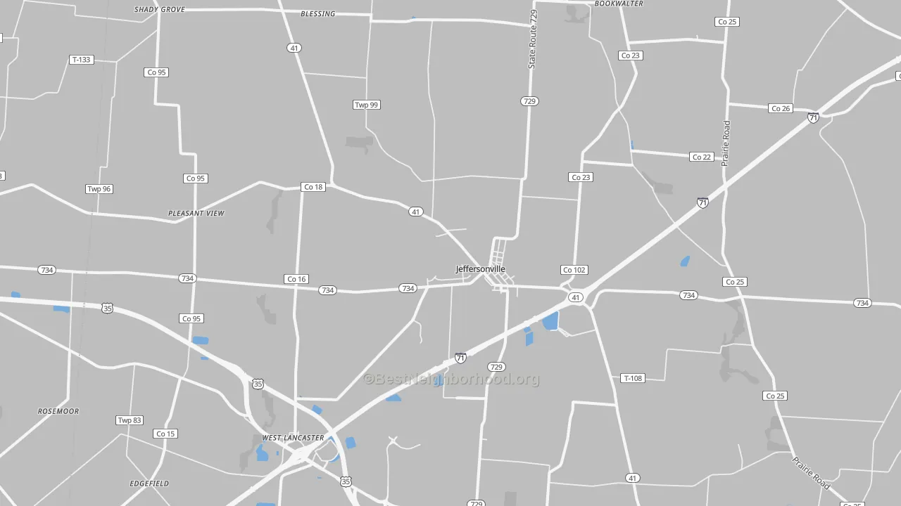 Transit Grade map of 43128, OH