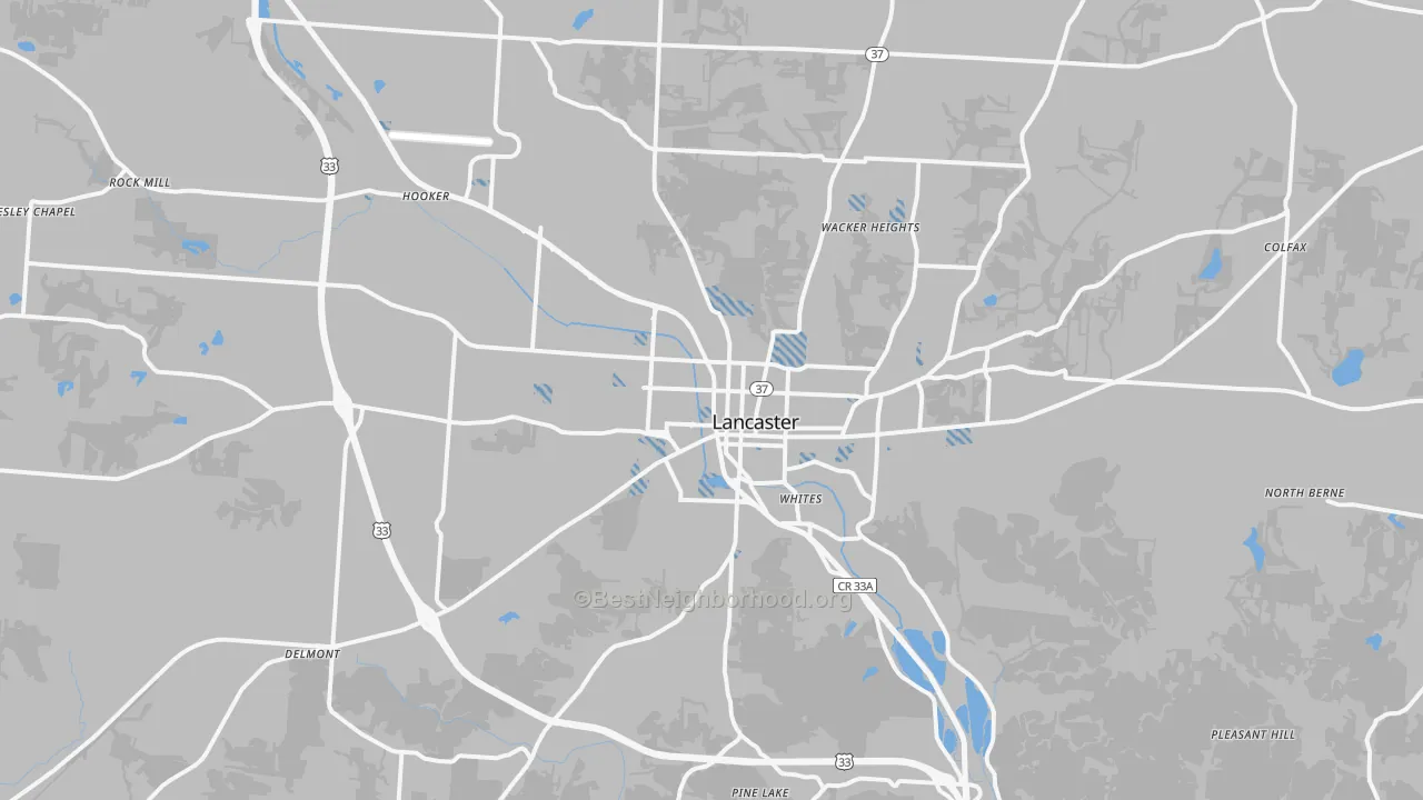 Transit Grade map of 43130, OH