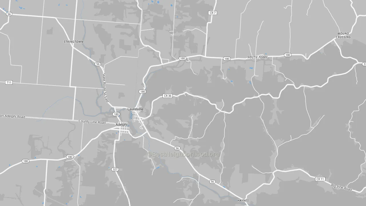 Transit Grade map of 43135, OH
